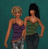 *AL* Striped Tanks ~ Purple & Green