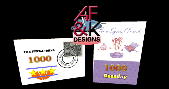 AF&K Designs - 1000 Rezzdays  Greeting Card
