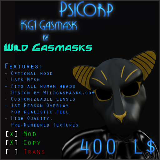 PsiCorp Wildgasmasks KG1 Bast