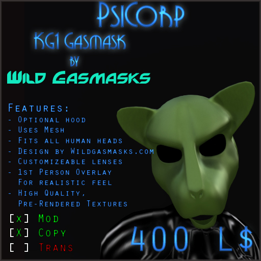 PsiCorp Wildgasmasks KG1 Green