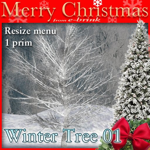 Winter Tree 01 - Christmas/winter/decorations/snow/icicles/ice/xmas/bark/holiday/santa/tree/ice/yuletide/branch