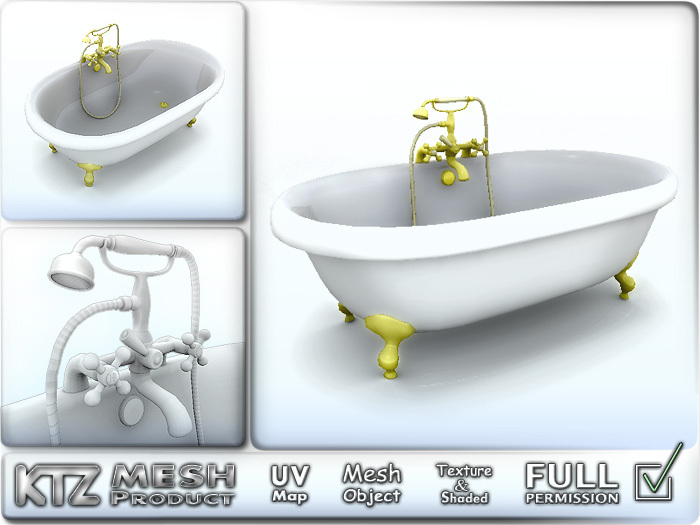 Mesh object - Full Permission ! Classic Bathtub