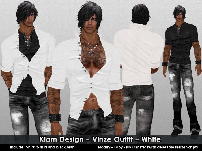 Klam Design - Vinze Outfit - White - Promo Week