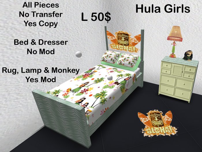HULA GIRL BED SET 