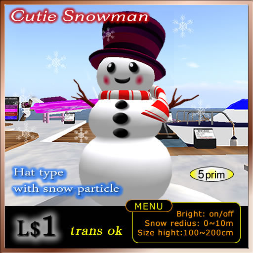 Cutie Snowman  Hat 