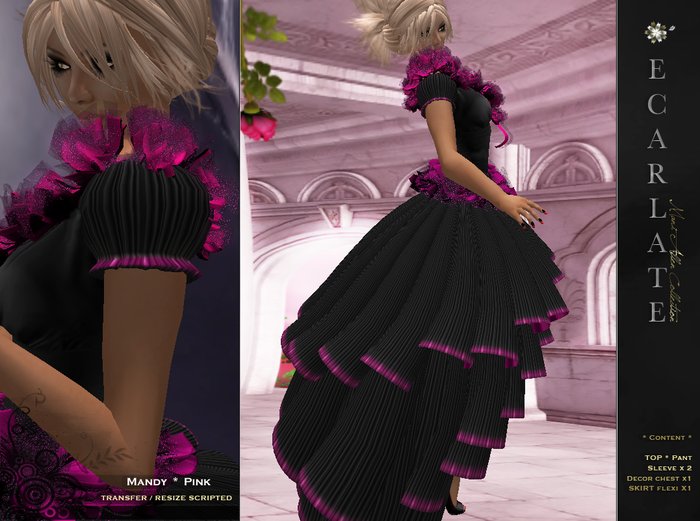 Ecarlate - Mandy - Pink * Dress Gown Formal * Robe