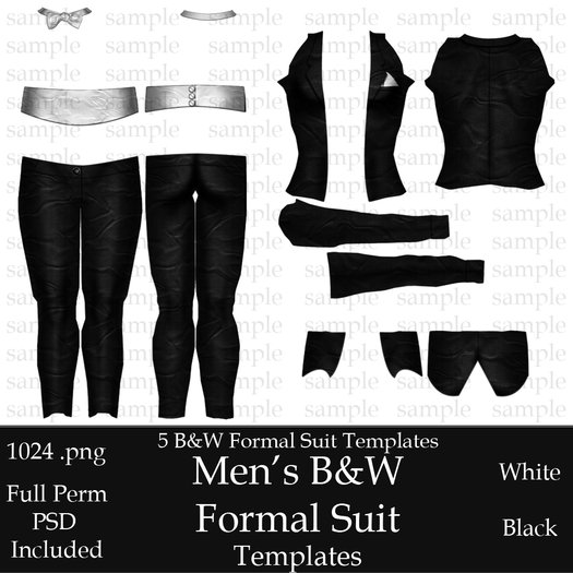 UTPP-Men's B&W Formal Suit Templates + PSD