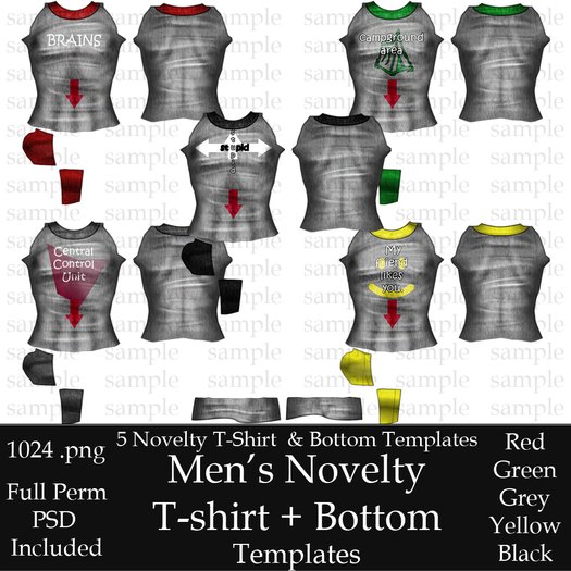 UTPP-Men's Novelty T-Shirt & Bottom Templates + PSD