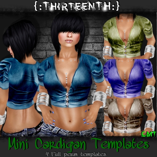 {:ThirteenTH:} Mini Cardigan Templates FULL PERM!