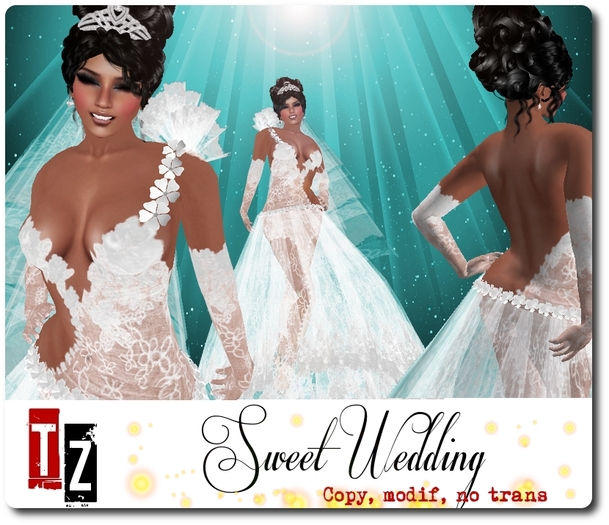 Sweet wedding: florale Dress with all accessories