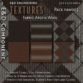 [FAW003] 6 512px Orange Rust Brown Beige Tan Argyle Wool Knit Fabric Textures for Sweater Hat Socks by E&D ENGINEERING