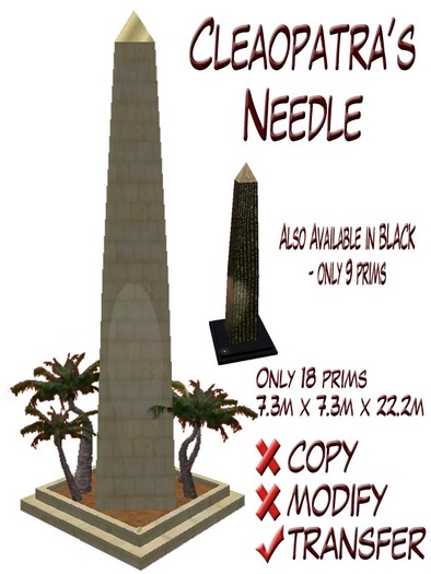 SandStone Obelisk Or Cleopatra's Needle (Boxed)