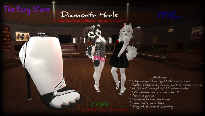 The Pony Store - Diamonte Heels BOXED DEMO