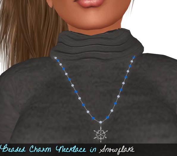 *rockCandy - Beaded Charm Necklace - Snowflake