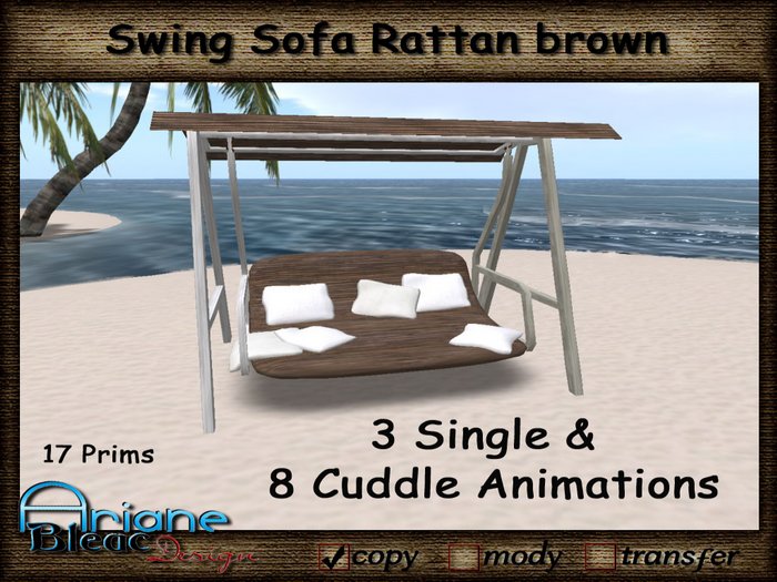 Swing Sofa Rattan --- Cuddle Animations --- brown