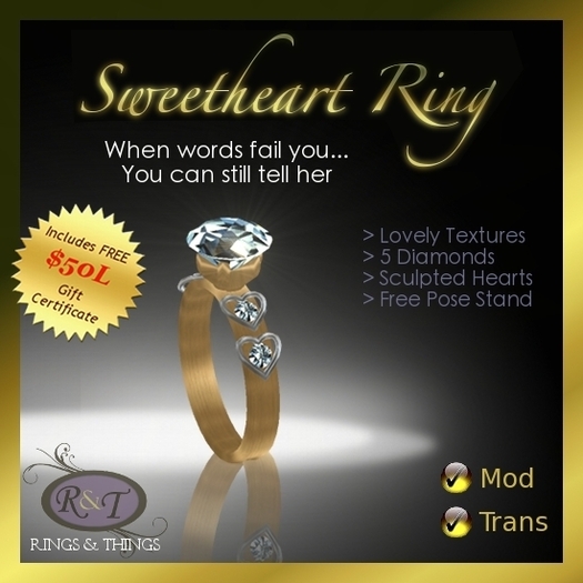 *Nala's* Sweetheart Ring - Gold