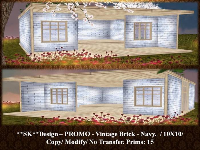 **SK**Design - Vintage Brick - Navy