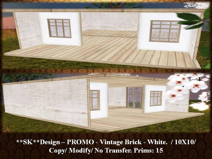 **SK**Design - Vintage Brick - White