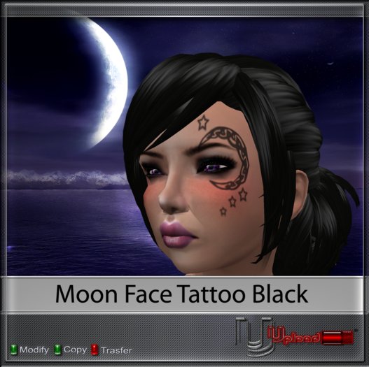 Upload[_]:: - Moon Face Tattoo (black)