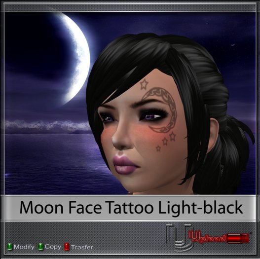 Upload[_]:: - Moon Face Tattoo (light-black)