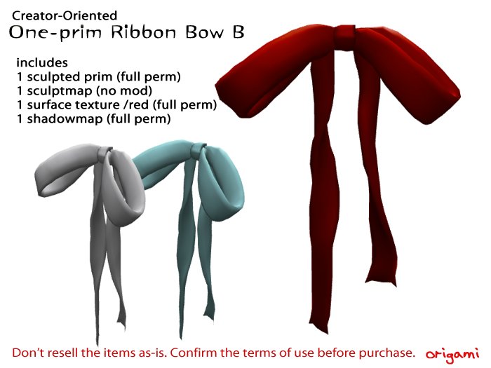 origami~* One-prim Ribbon Bow B