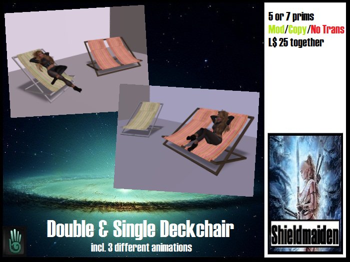 Single & Double Deckchair incl. 3 animations