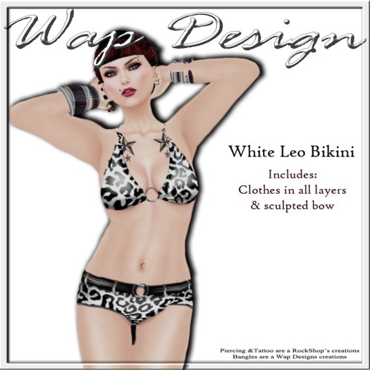 [WAP Design] White Leo Bikini