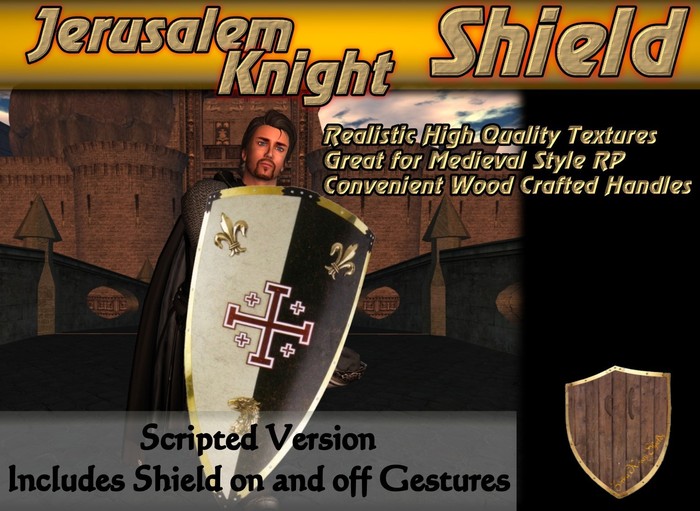 *ZK* Jerusalem Knight Shield - BUNDLE PACK - Two Shields Included