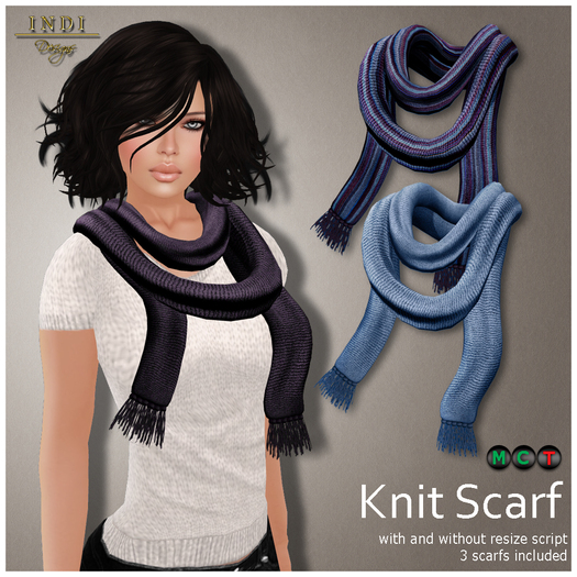 INDI Designs - Knit Scarf eggplant