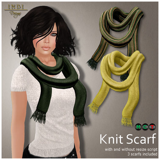 INDI Designs - Knit Scarf green