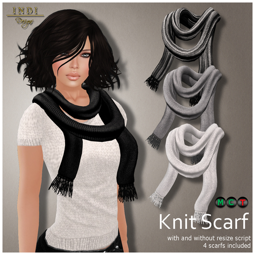INDI Designs - Knit Scarf greytones