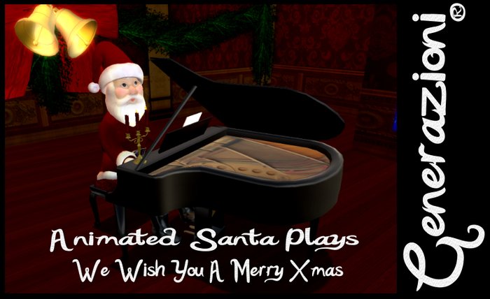 50% Off Animated Santa Playing Piano