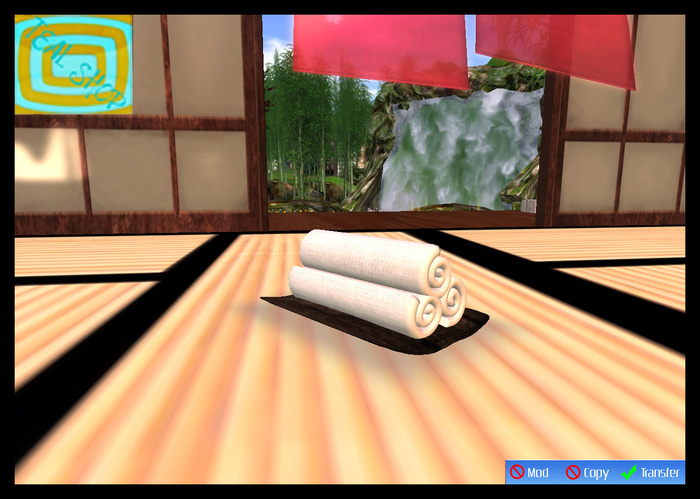  [KS]  [TEAL SHOP] SET BATH ROLLED TOWEL