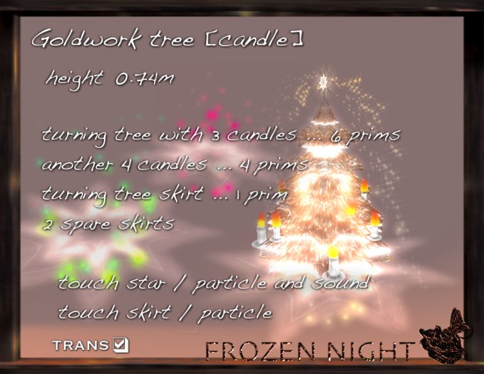 FN*goldwork tree [candle]
