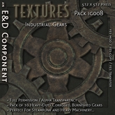 [IG008] 10 Heavy-Duty Corroded Burnished Gears Textures from E&D ENGINEERING