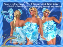 Flowers and veils blue(fiori e veli azzurri )