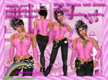 Pink Blouse and Jeans Blacks (Jeans neri e camicetta rosa)