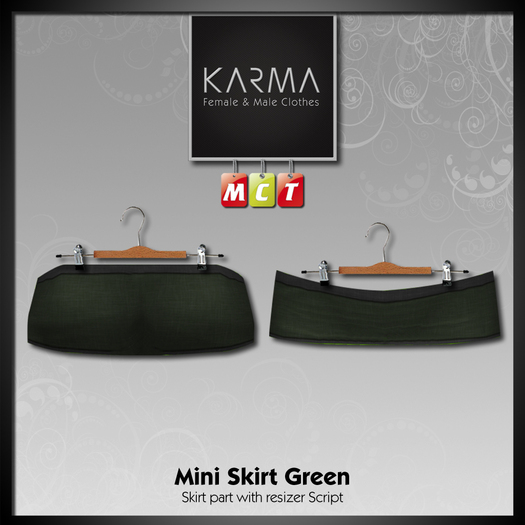 Karma - Mini Skirt - Green emerald