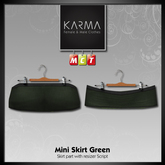 Karma - Mini Skirt - Green emerald