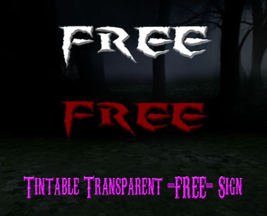 >>TB<< Tintable Transparent -Free- Sign