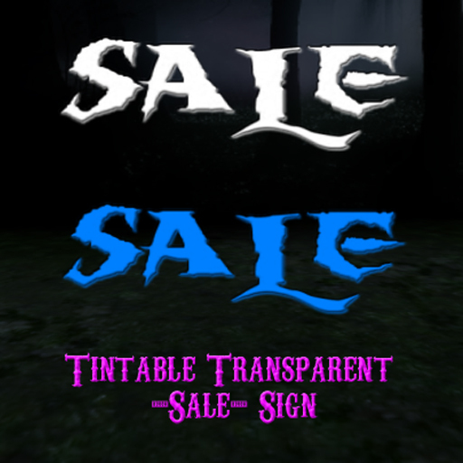 >>TB<< Tintable Transparent -Sale- Sign