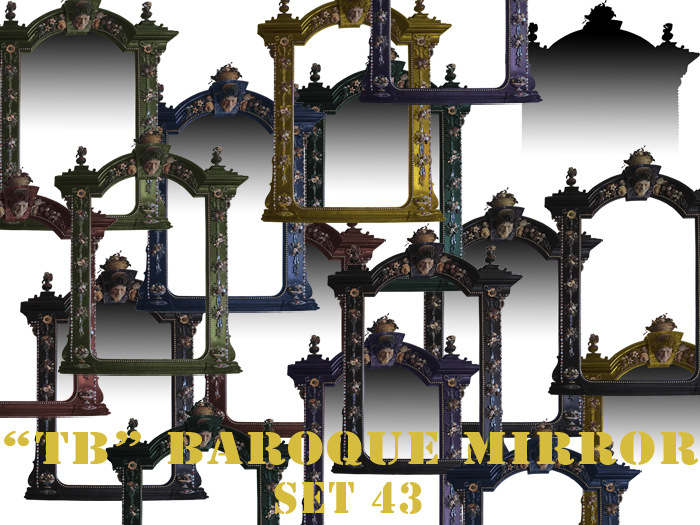 Twice baked 2*8+1 Baroque mirror textures set 43