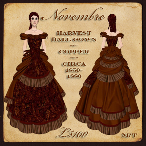 copper ball gown