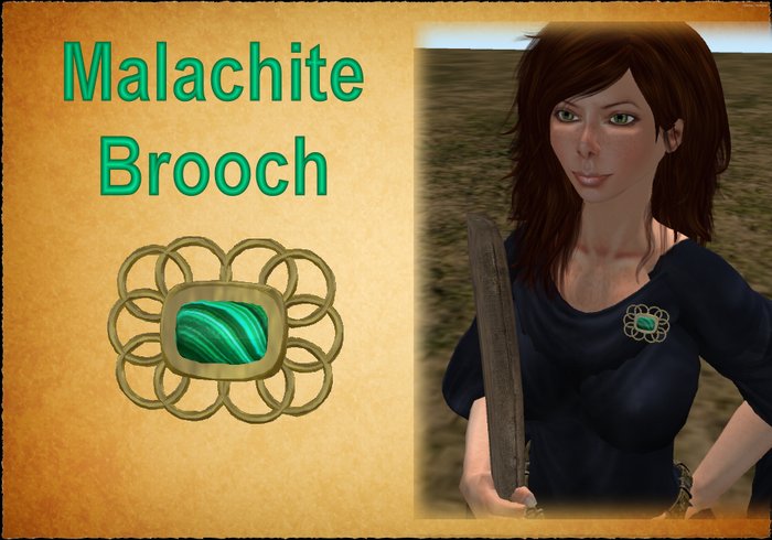 Malachite Brooch