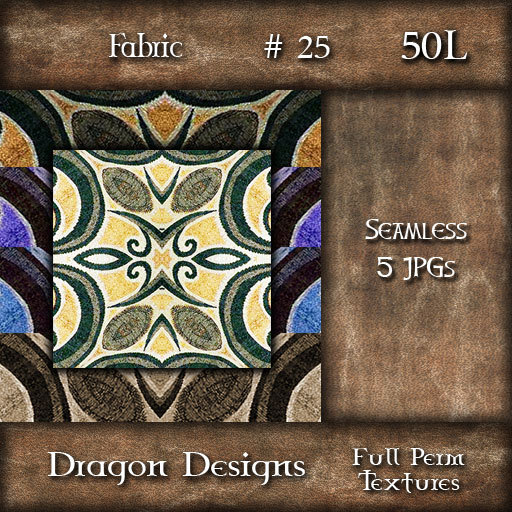 Dragon Designs Seamless Fabric Textures - 25