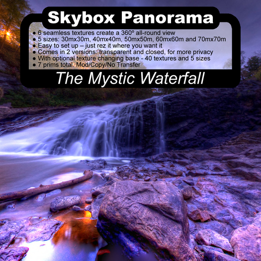 Panoramic Skybox Privacy Screens - The Mystic Waterfall |Panoramic|Panoramic