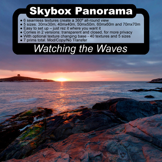 Panoramic Skybox Privacy Screens - Watching the Waves |Panoramic|Panoramic