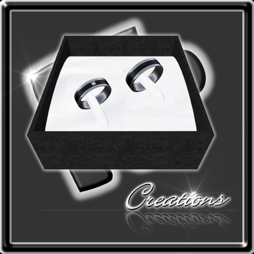 Partner Rings Premium Steel / Black (V1) / Friendship / Bling / Diamonds / Silver / animated texture