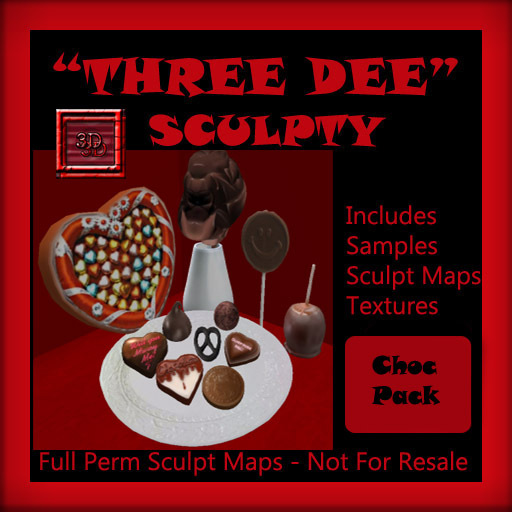 "Three Dee" Chocolate Sculpty Pack