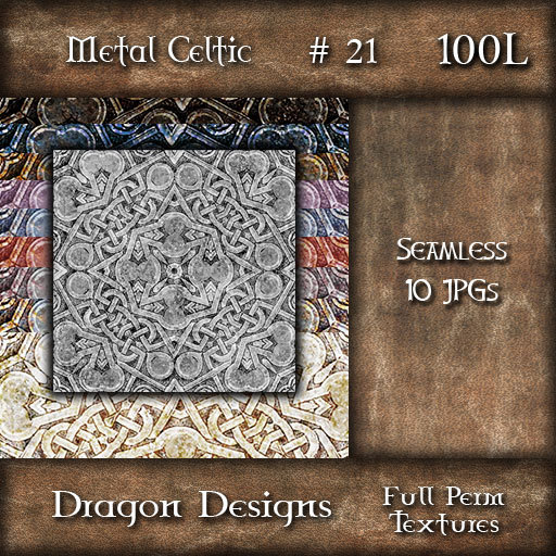 Dragon Designs Seamless Celtic Metal Textures - 21